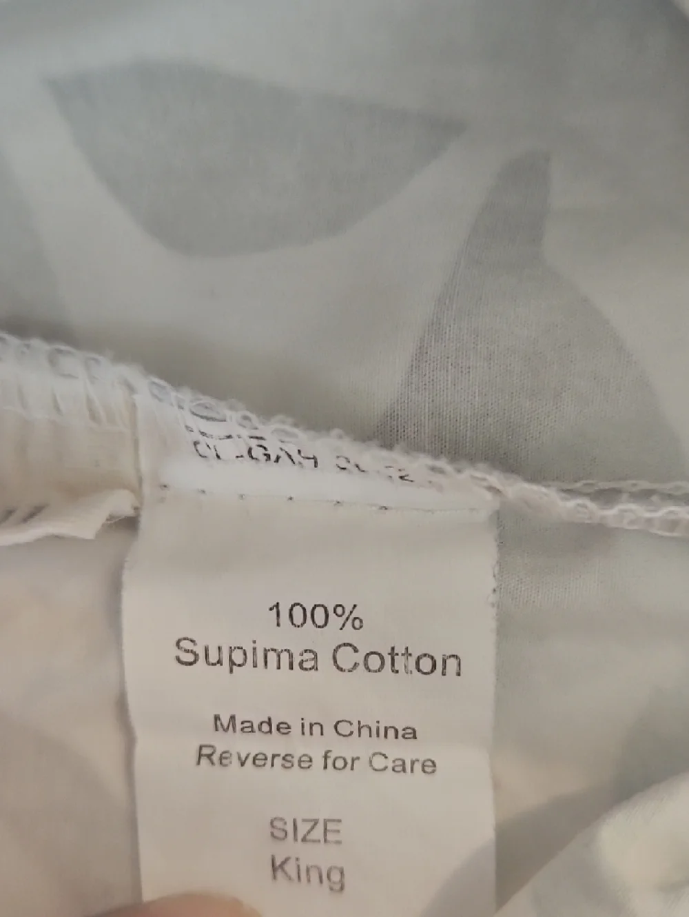 Garnet Hill Mint Green Gray Floral Watercolor Cotton King Duvet Pillowcases Set